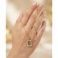Gold Pendant Necklace with Crystal Charm | Zenith Oasis