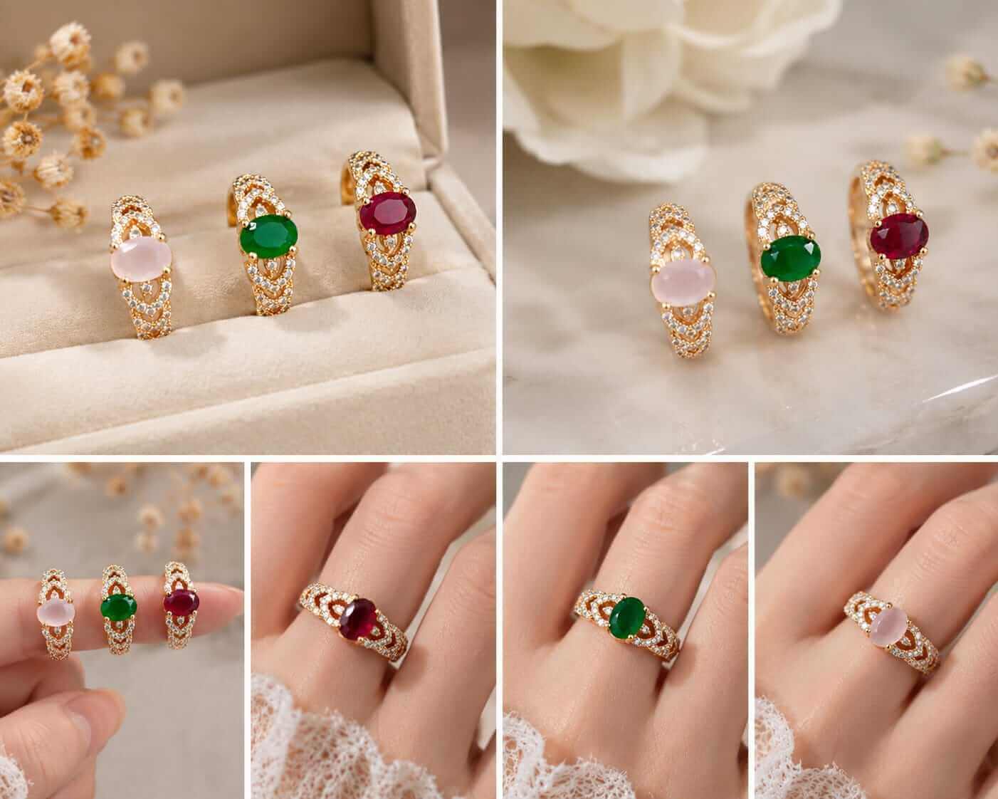 Fancy China Gold Plated Zarqoon Adjustable Ring For Women
