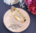 Gold Crystal Bar Hinge Bangle Bracelet | Linear Rail Cuff